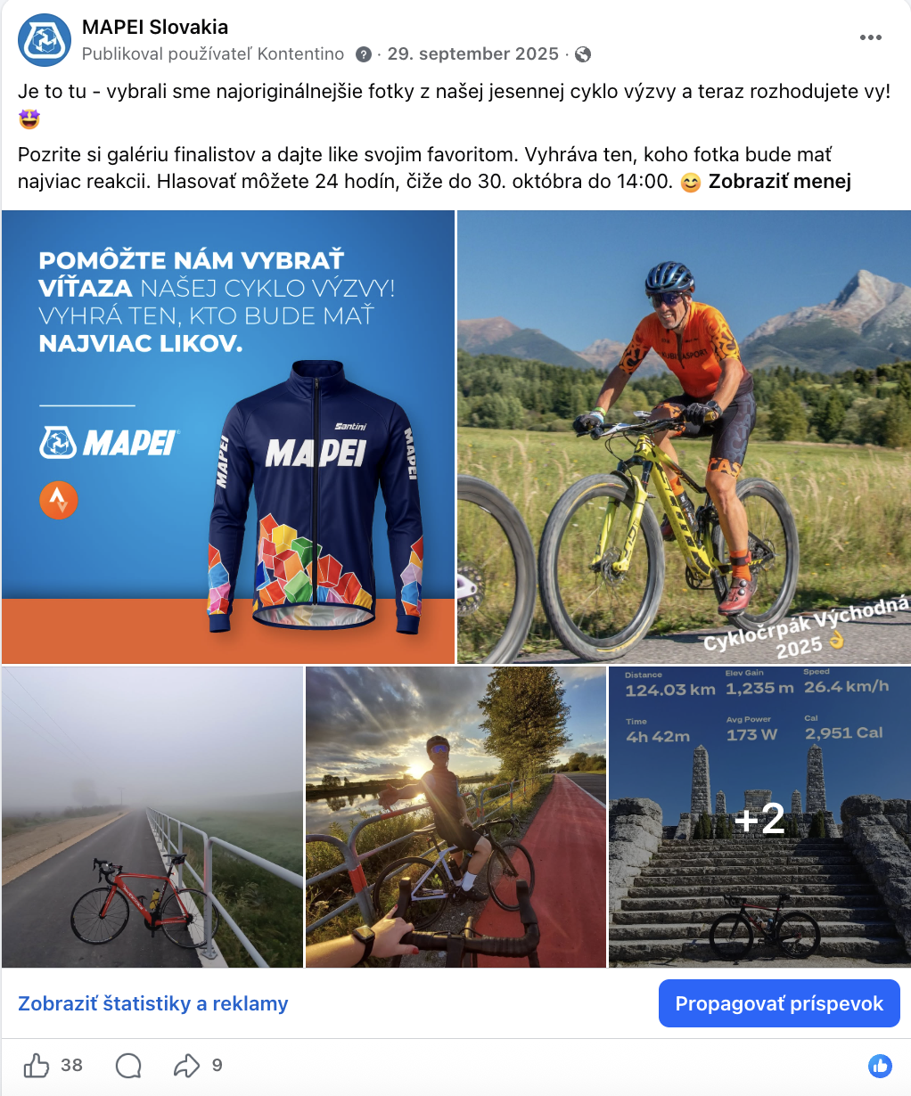 Hlasovanie o finalistoch jesennej výzvy na Facebooku